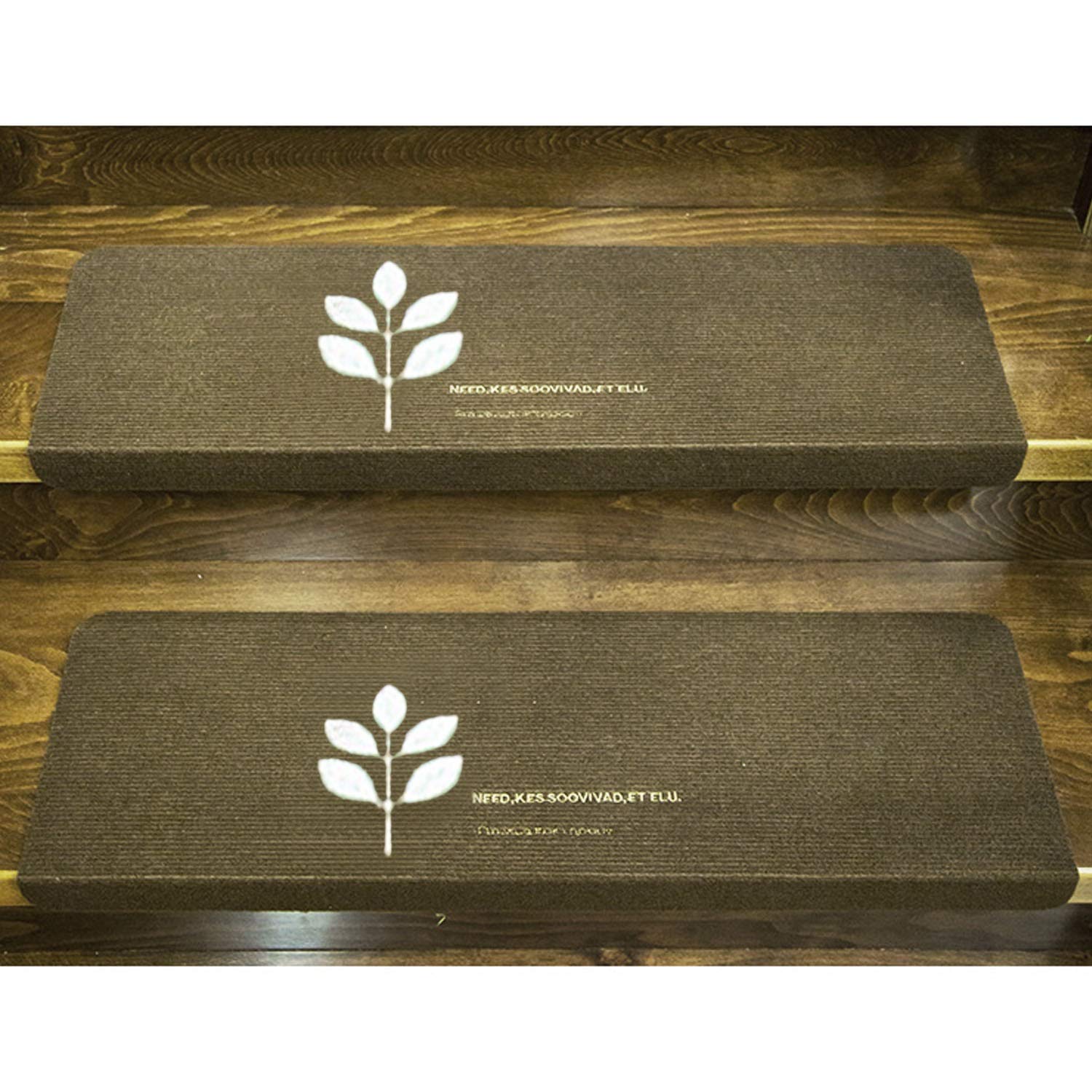 Trap loopvlakmatten 13 stuks antislip zelfklevende traptreden matten Glow In Dark Floor Protector antislip trapbescherming cover loopvlak mat (kleur: beige boom