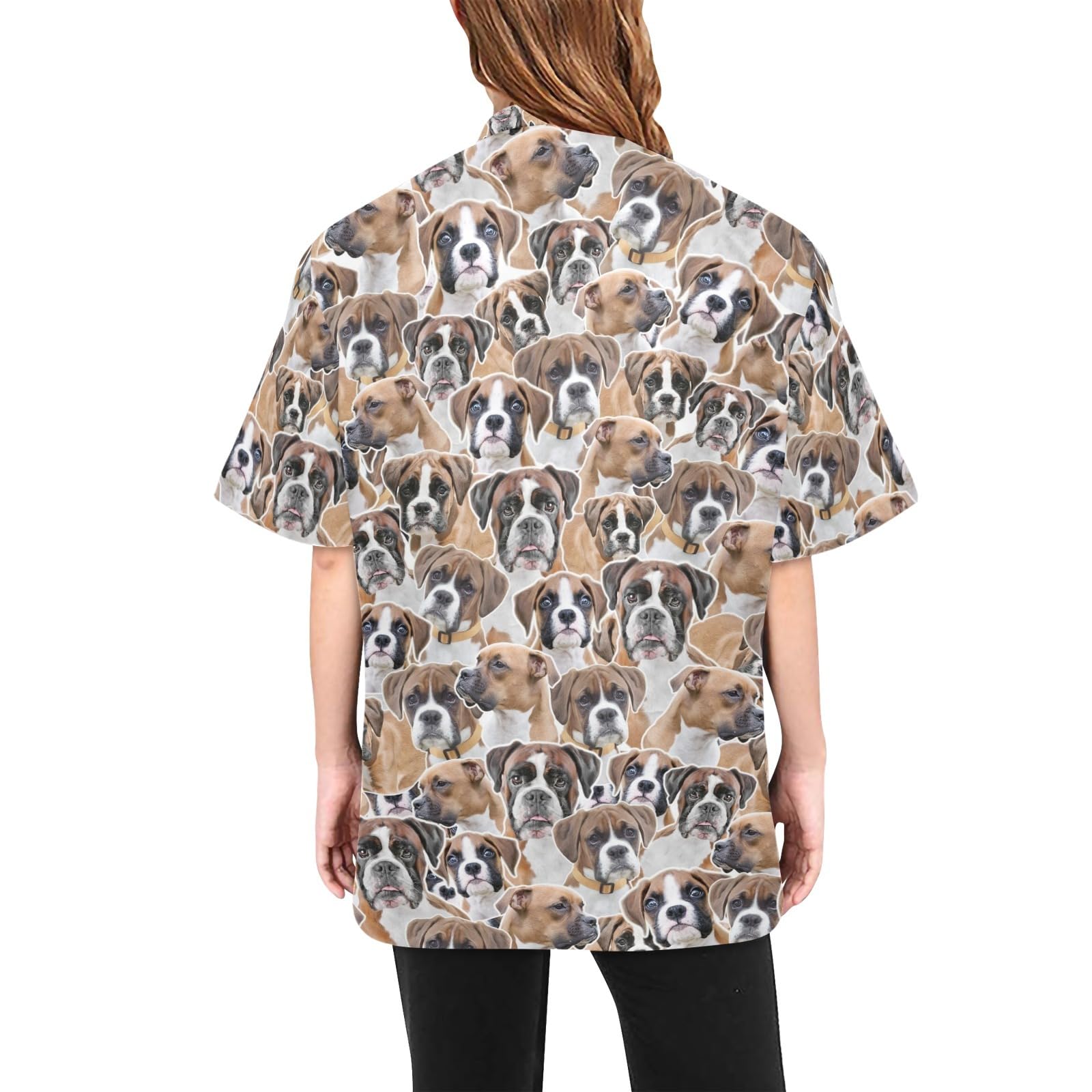 COWCUTE Boxer Dog Print Pet Grooming Smock for Dog Groomers, Barber Jackets Hairstylist Smocks Jacket for Boxer Dog Lover