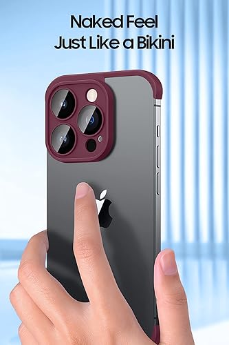 Miniatura 10 de Funda sin marco para iPhone 14 Pro Max con protector de lente de cámara, funda delgada y suave de TPU a prueba de golpes, carcasa minimalista pero