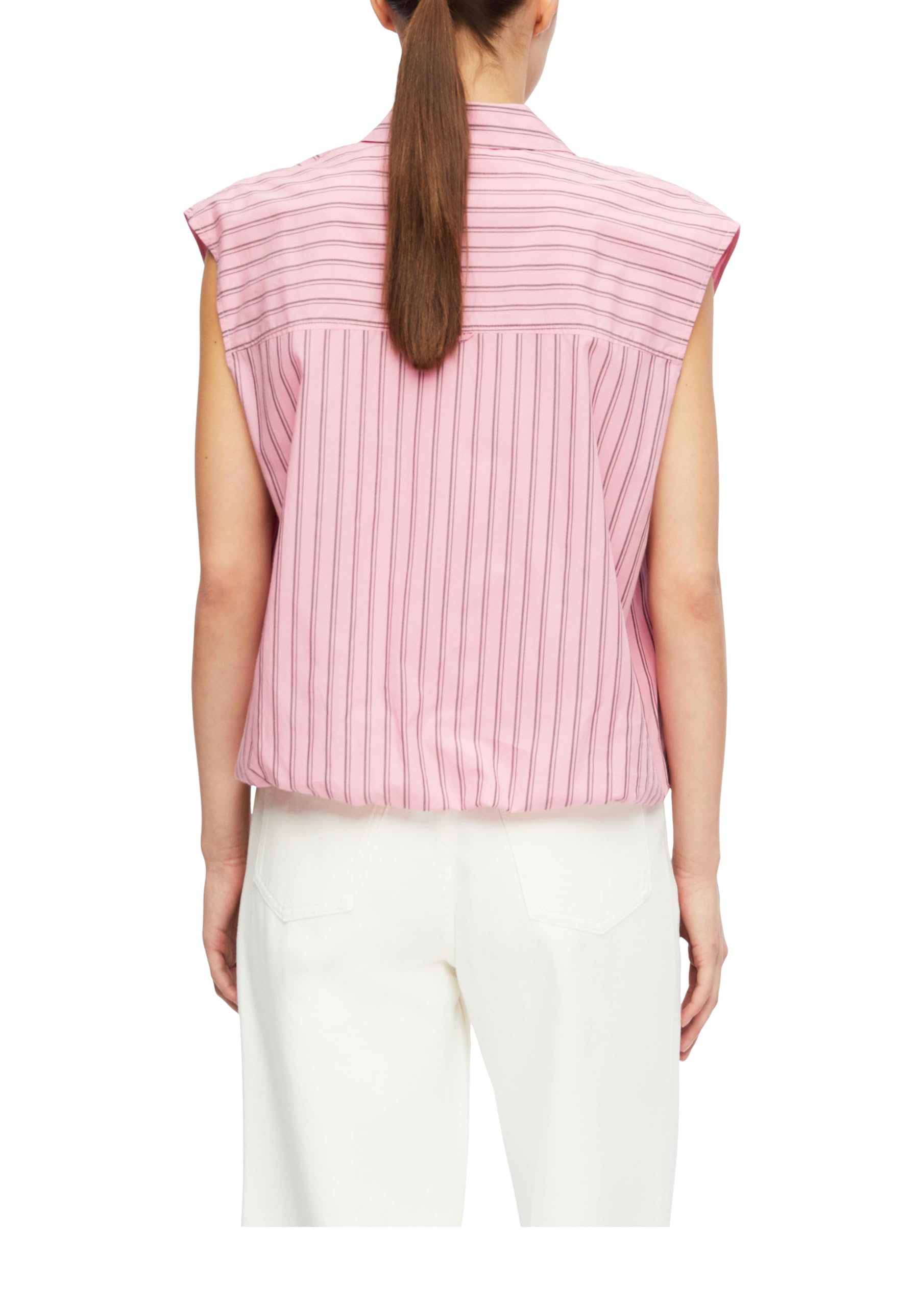 Comma Ärmellose Bluse mit Ballon-Saum