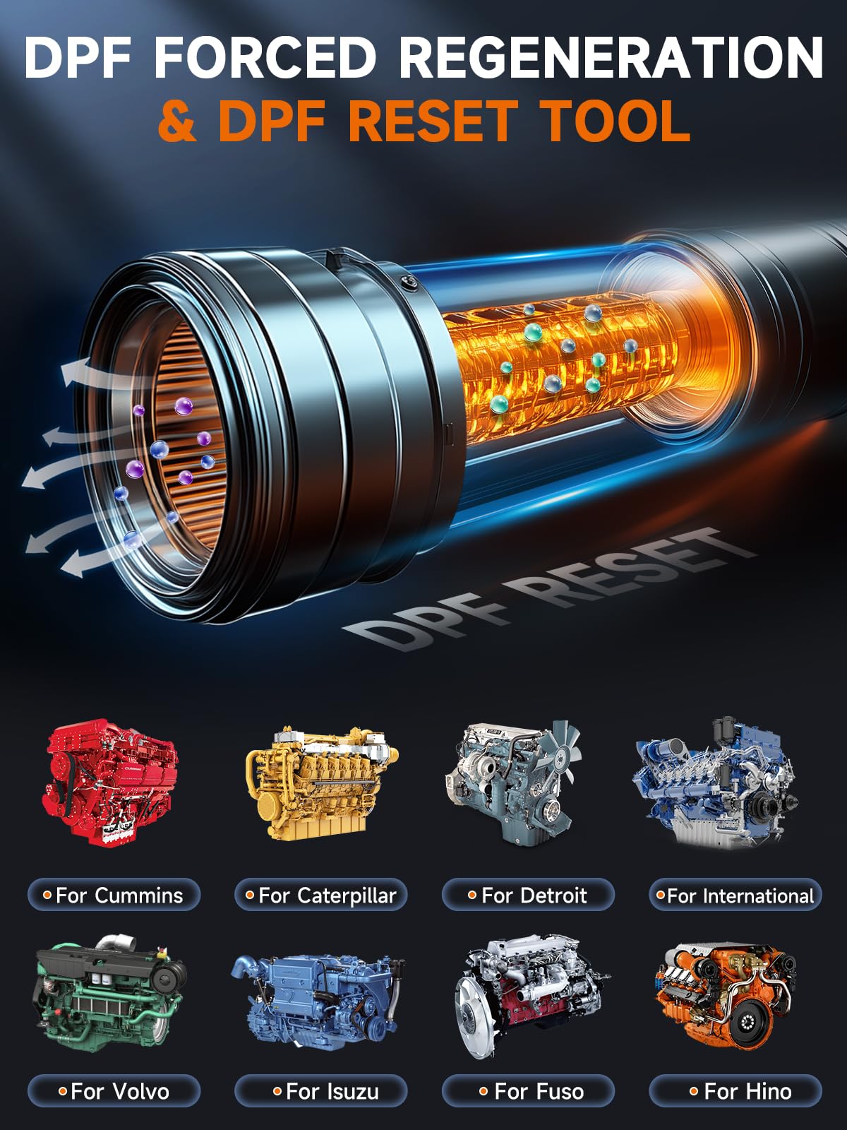 FCAR F802 DPF Regeneration Heavy Duty Truck Scanner,Compatible with Volvo,Freightliner, International, Isuzu, Hino,Peterbilt, Kenworth | Lifetime Free Updates, Full-System Diesel Scan Tool