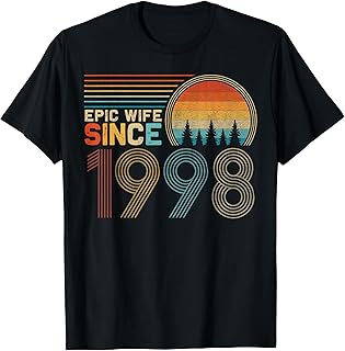 27th Wedding Anniversary for Her Funny Epic Wife Since 1998 T-Shirt
