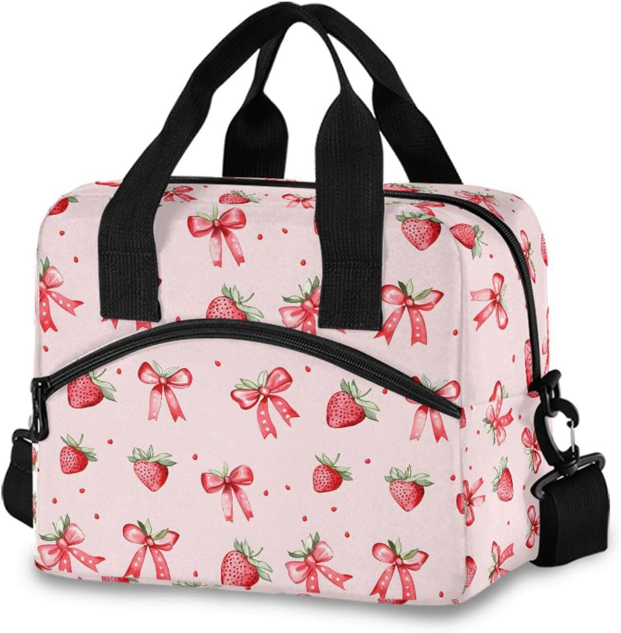 Insulated Lunch Bag for Women Men Butterfly Pattern Large Reusable Lunch Box Adult Leakproof Portable Cooler Tote Bags for Work Picnic
