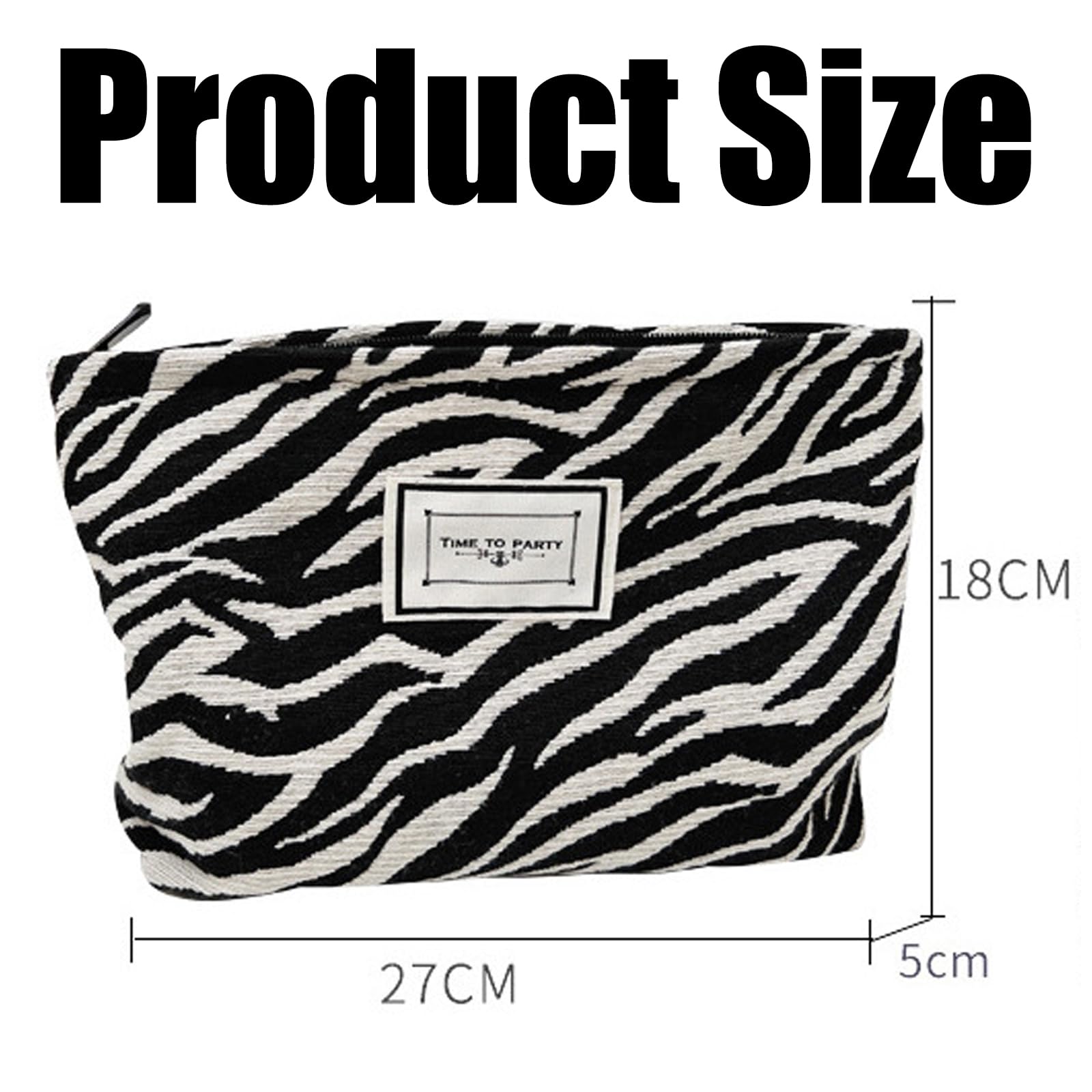 2PCS Canvas Cosmetic Leopard Make Up Bag,Make Up Bag,Cosmetic Pouch Purse Case,Fashionable Zipper Makeup & Toiletries Organiser,for Ladies Girls Travelling,Going Out - Image 4
