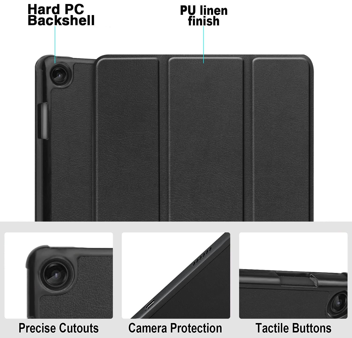 Housse Protège-tablette Lenovo Tab M10 Plus (3e Gén) - Étui Cuir PU Style Portefeuille Avec Support Intégré - Rouge Rétro - Fonction Veille/réveil Automatique - 2