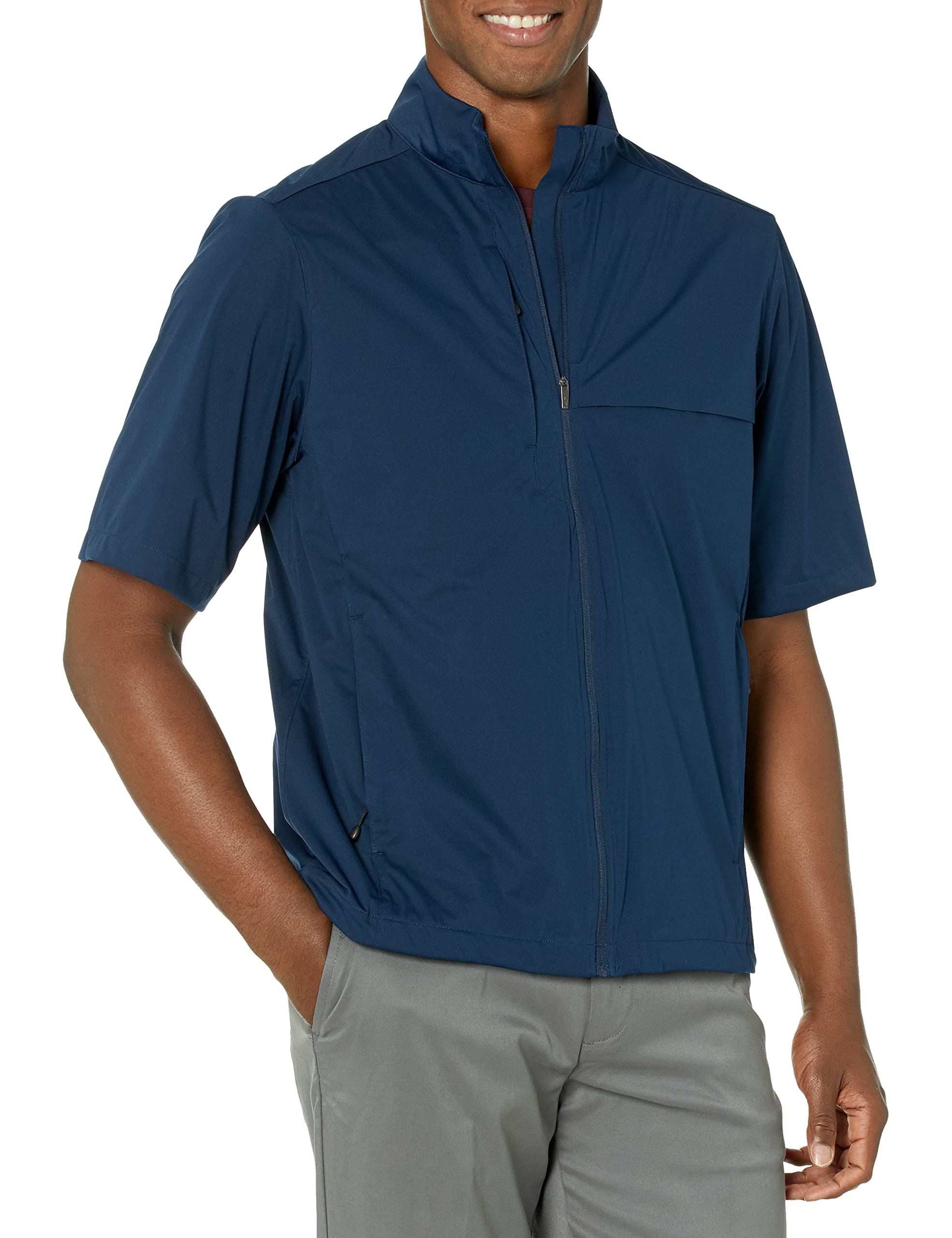 Greg Norman Men's Waterproof / 5k Mm Breathable 2.5 Layer Fabric, Wind Resistant, 2 Zip Front & Chest Pockets