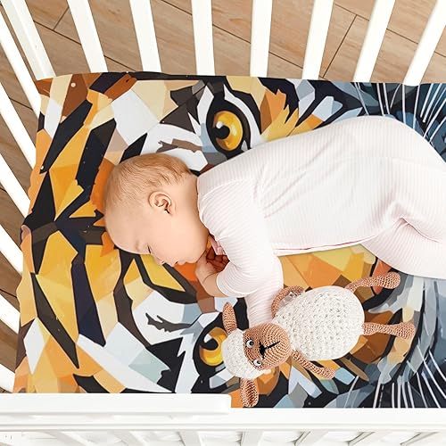 Miniatura 8 de Fitted Crib Sheets Tiger Head Baby Crib Sheets for Boy & Girl Toddler Mattress Sheets 21216150