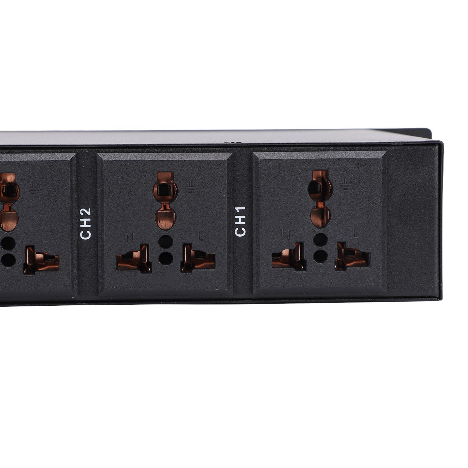 Asixxsix Power Sequencer Conditioner 10 Outlet, Rack Mount Audio Digital Power Supply Controller Regler mit Echtzeitspannung und Verzögerungsschalter für die Heimkino -Bühne (EU-Stecker)