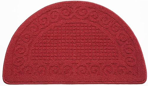 Miniatura 16 de VANZAVANZU Alfombras de cocina, paquete de 2 alfombras de cocina de 31"x19" pulgadas, alfombras de cocina redondas de media luna, diseñadas