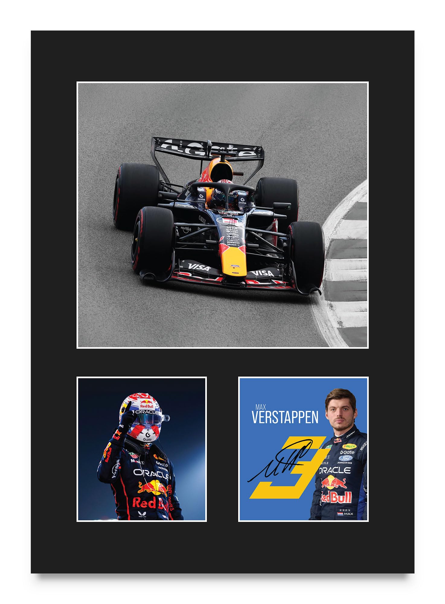 HWC Trading Max Verstappen Red Red Bull Gifts Printed Signed Autograph Picture for F1 Formula 1 Racing Fans - A4 Portrait (ID-009269)