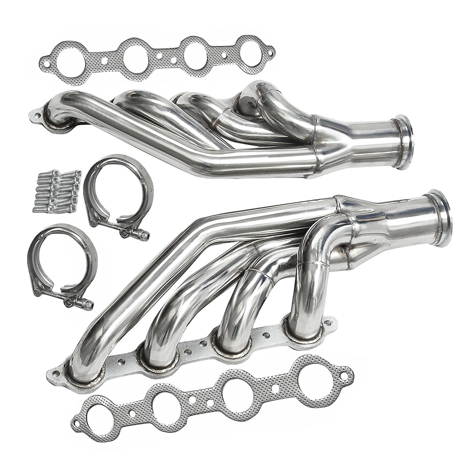 Stainless Steel Exhaust Header Manifold For 1997-2014 Chevy Camaro Corvette CTS Pontiac Firebird GTO Small Block V8 LS1/LS2/LS3/LS4/LS6/LSX