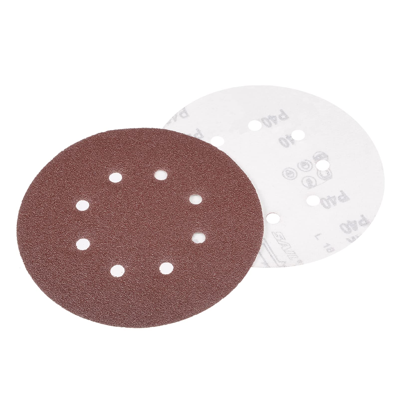 10 Dischi Leviganti Da 180mm (7 Pollici) Grana 100 Con Supporto A Gancio E Anello - Carte Abrasive In Ossido Di Alluminio Per Levigatrice Orbitale. Ideali Per Legno, Metallo, Plastica.