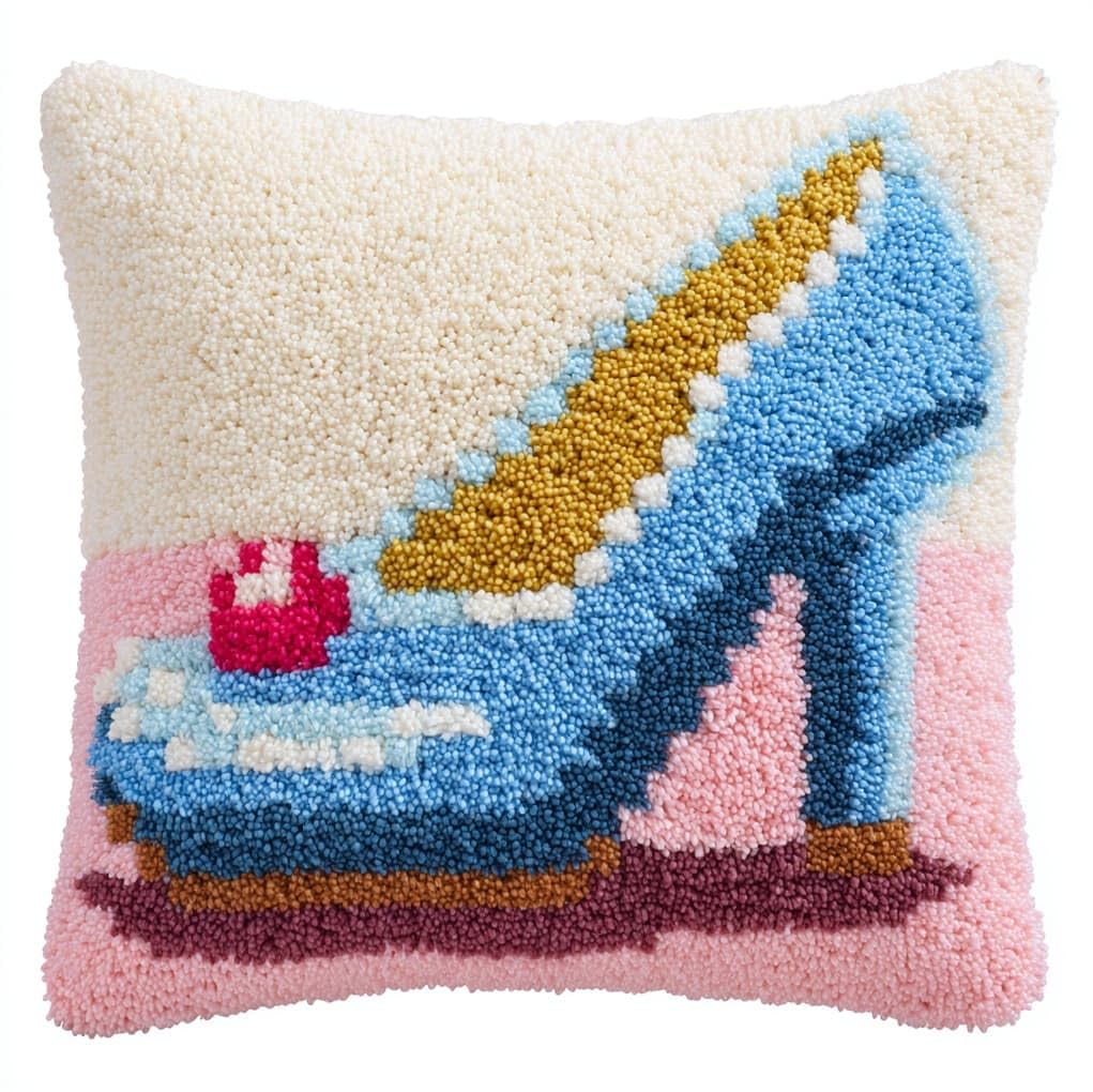 AxiangziK Latch Hook Pillow Kit,Beautiful high Heels
