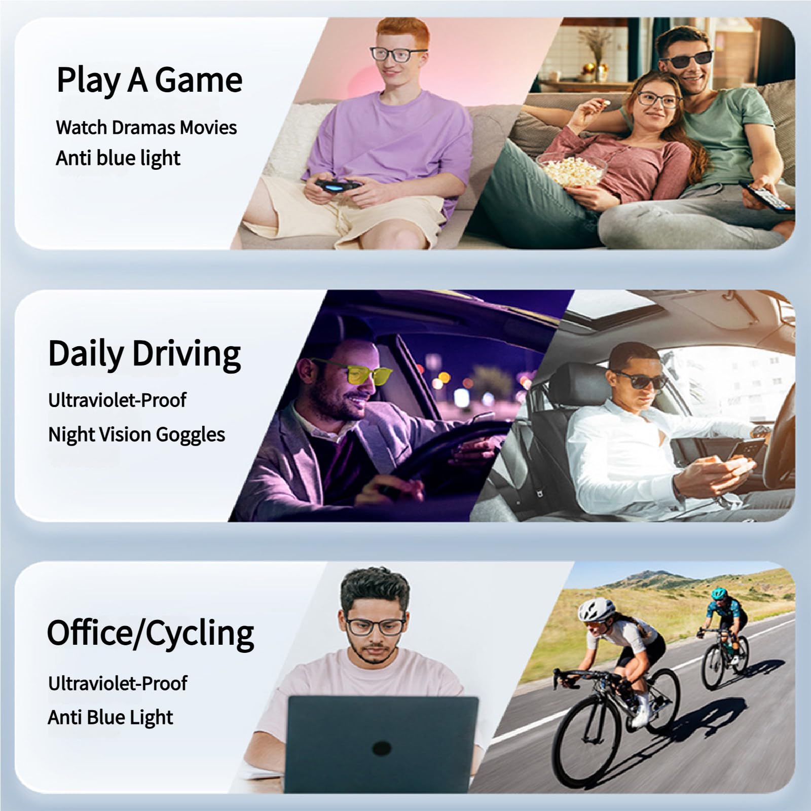 Okulary przeciwsłoneczne AI Smart Bluetooth z wbudowanym zestawem słuchawkowym Bluetooth, filtrem światła niebieskiego i ochroną UV, wodoodporność IP54,Sunglasses