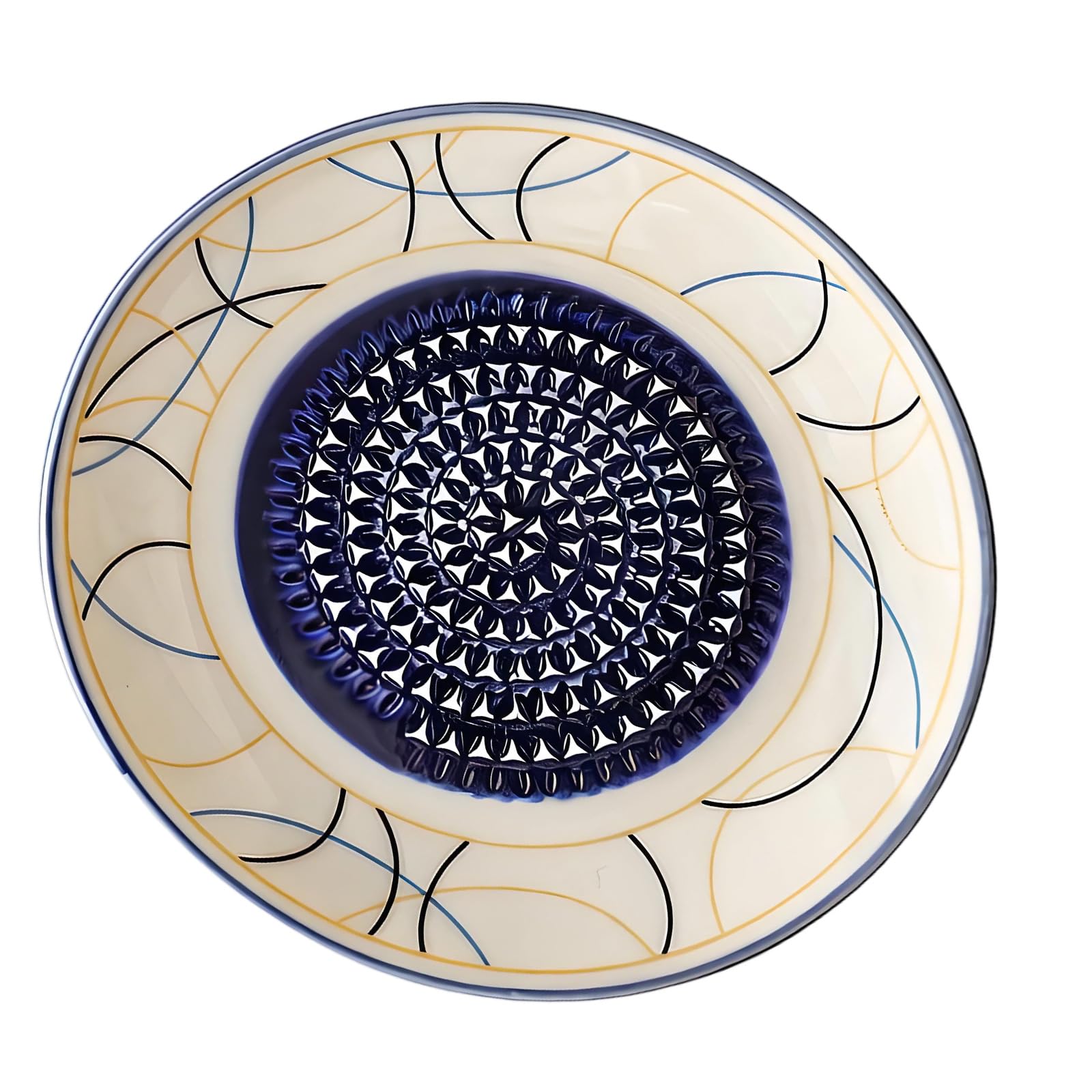 Tsophreniq Ceramic Garlic and Gingers Crusher Plate with Embossed Design Fruit Masher Grinder Grater for Easy Kitchen Tasks Garlic Grater Plate