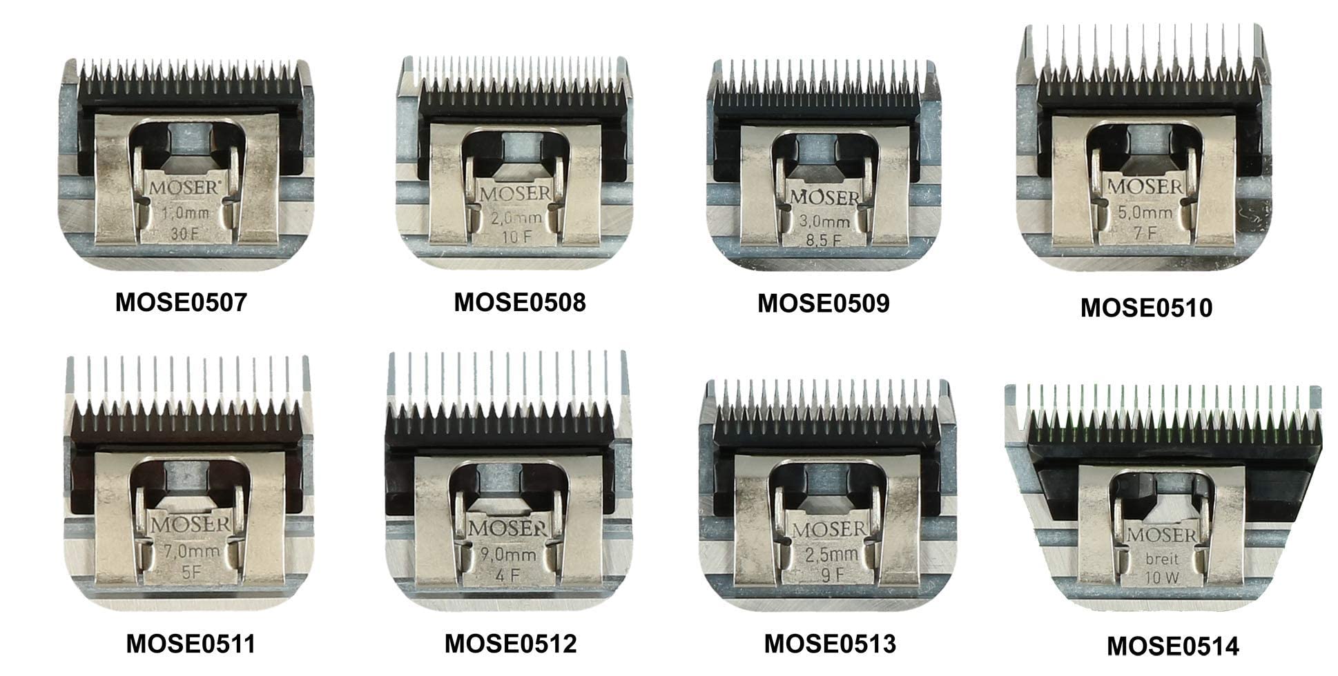 Taglio Moser set 2 mm f Moser prof. Oster dorato A5