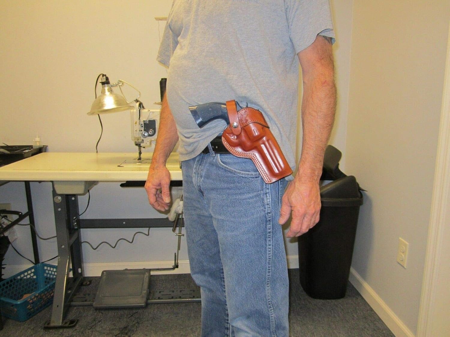 Black Leather Paddle Holster Select Gun Holster Will be Made for and Right or Left Hand
