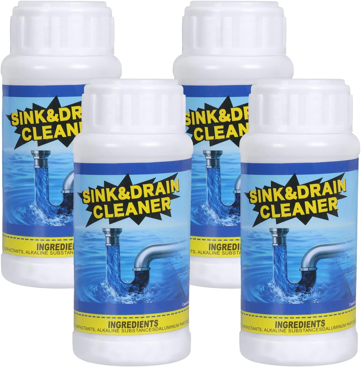 Powerful Sink Drain Cleaner - Fast Foaming Pipeline Dredging Agent for Kitchen Sink,Bathroom & Shower,Toilet Pipes (5pcs, sky blue)