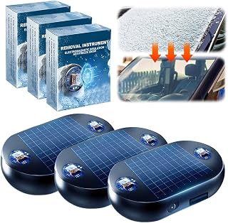 Anti-Freeze Electromagnetic Car Snow Removal Device, 2026 New Portable Solar Electromagnetic Molecular Interference Freeze and Snow Remover Instrument, Applicable to All Vehicles (3Pc)