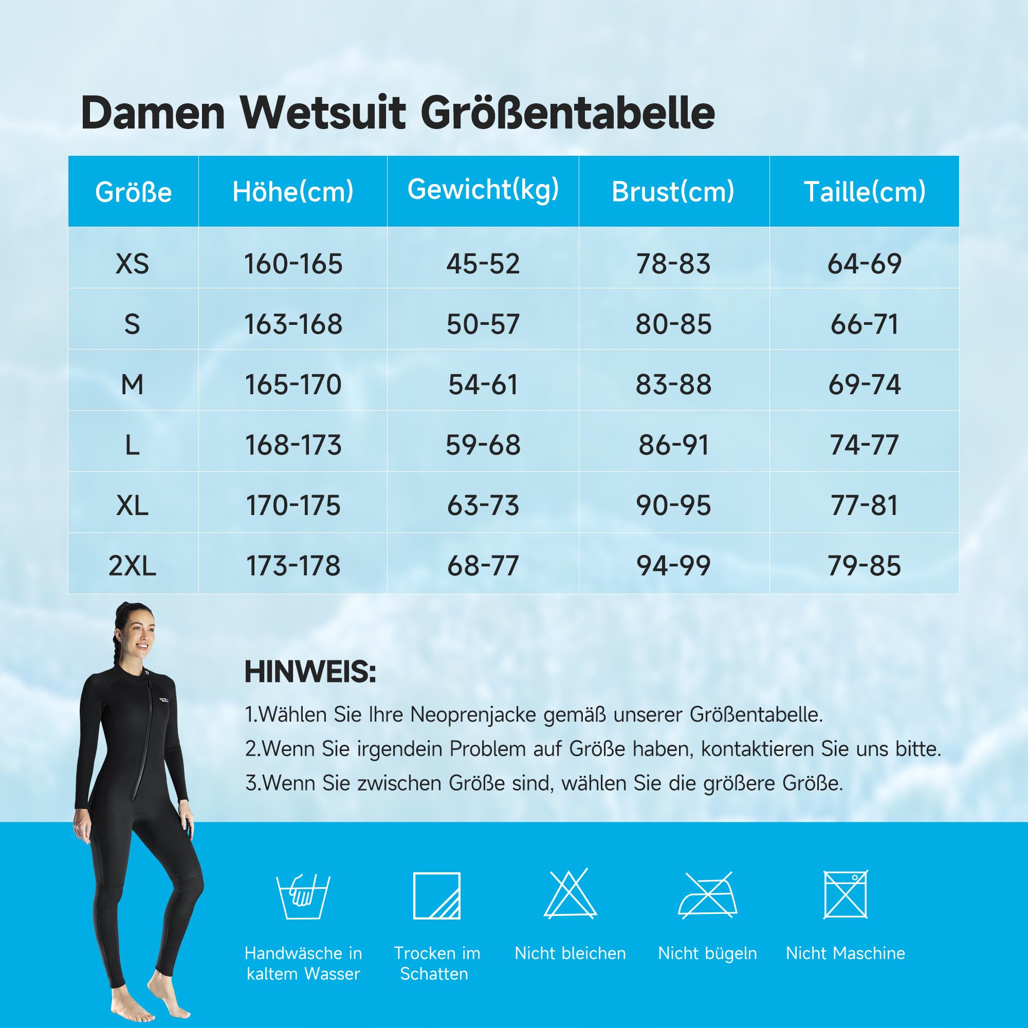 Muta in neoprene da 3 mm, completa da uomo e da donna, tute umide, corpo intero in neoprene, mute subacquee a maniche lunghe, per tenere al caldo, cerniera anteriore per adulti per immersioni