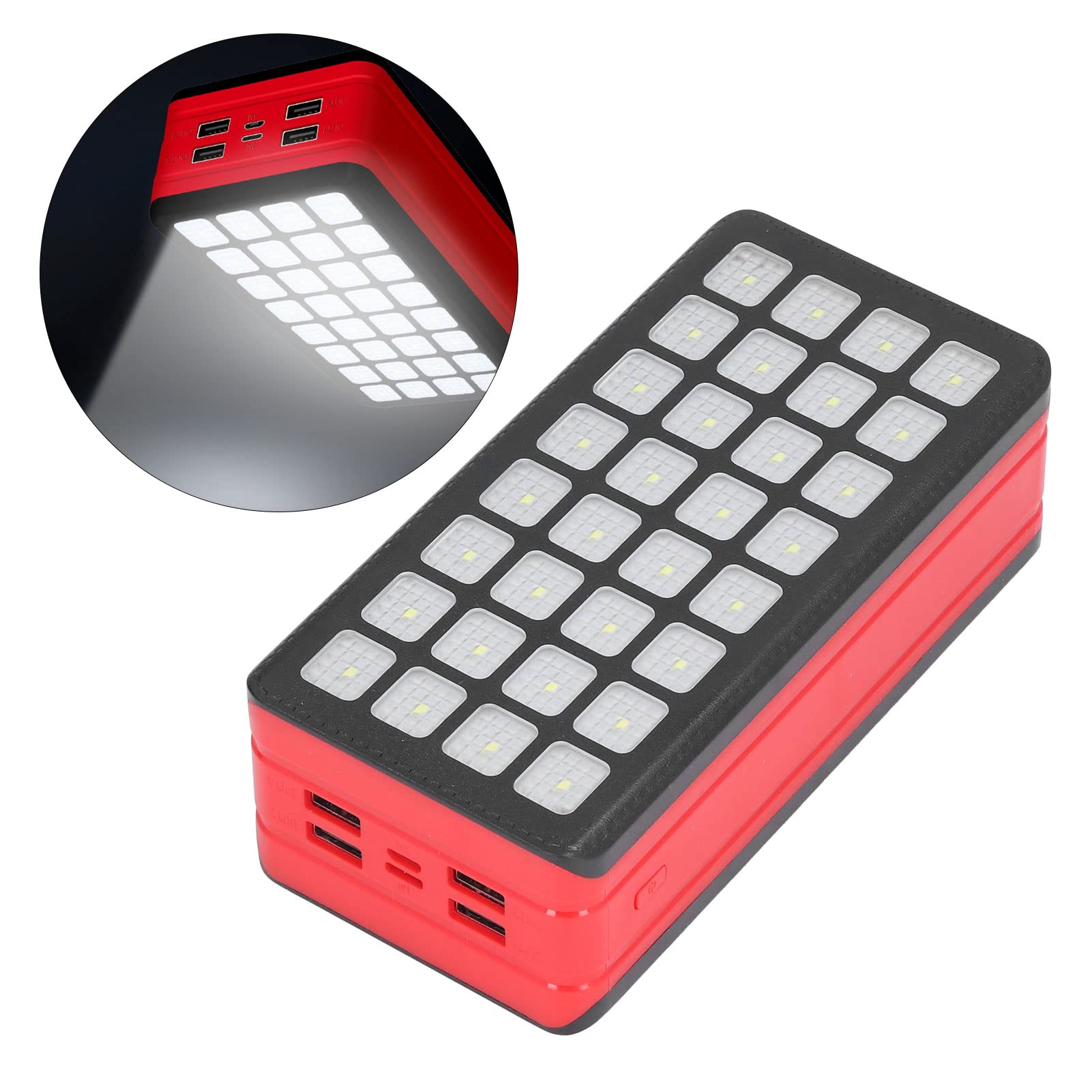 Garosa Power Bank, Caricabatterie Portatile da 50000 MAh con Luce 32 LED