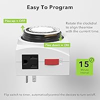 Vista 3 de Century - temporizador mecánico resistente con doble salida, 24 horas