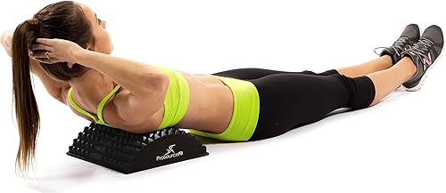 Miniatura 4 de ProsourceFit Dispositivo de tracción ortopédica con punta de estiramiento arqueada y soporte de masaje lumbar inferior