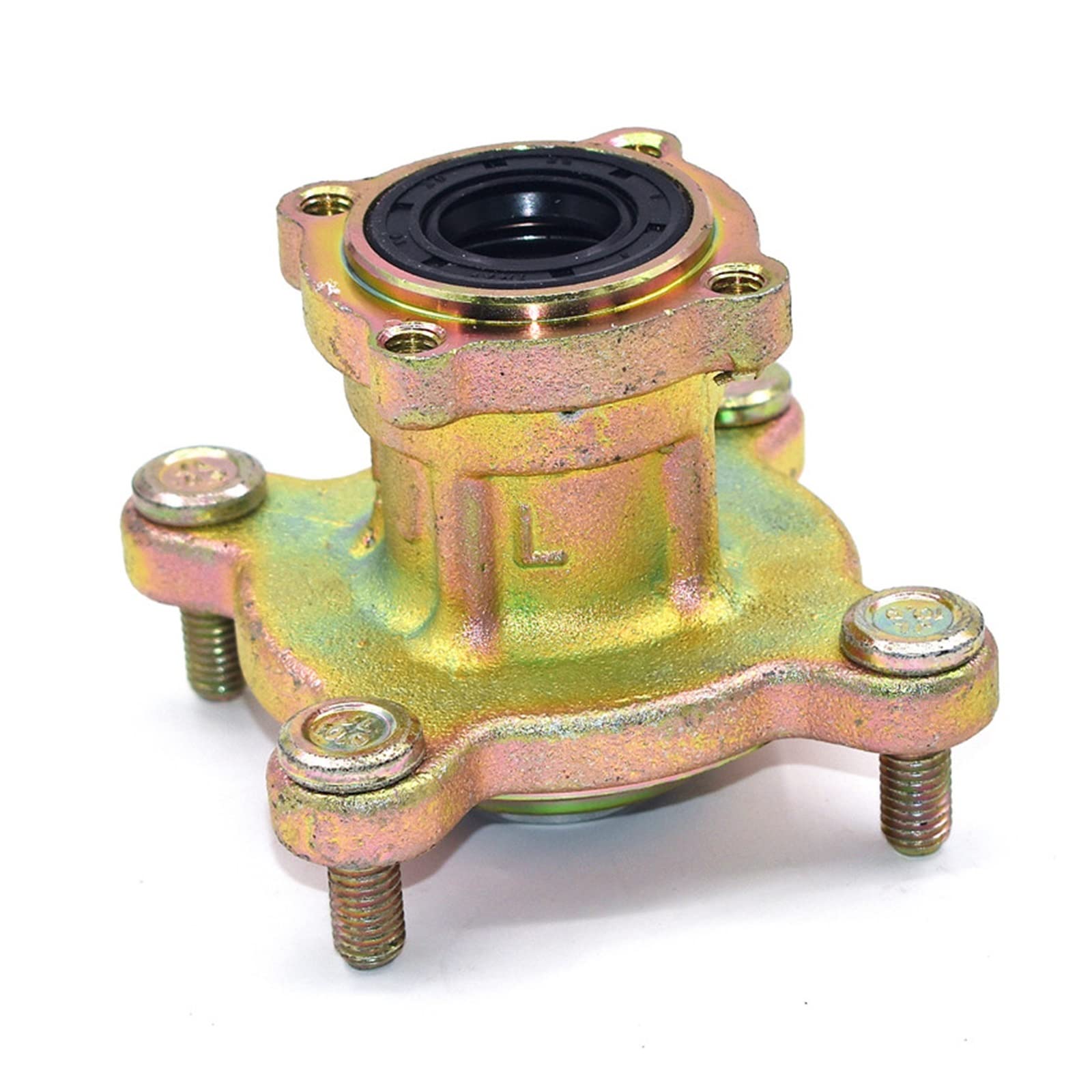 Vordere 17mm 4 Stifte Bremsscheibe Wheel Hub kompatibel mit 49cc 50cc 110cc 125cc 6 7 8 In-ch Wh-EEL Go Kart Buggy Karting EIN Fernseher Quad -Fahrradteile