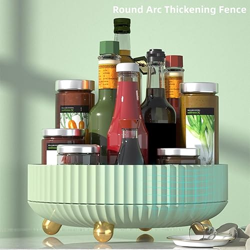 Miniatura 4 de Caja de almacenamiento giratoria, bandeja portátil, organizador de gran capacidad para almacenamiento de cocina, organizador de almacenamiento de