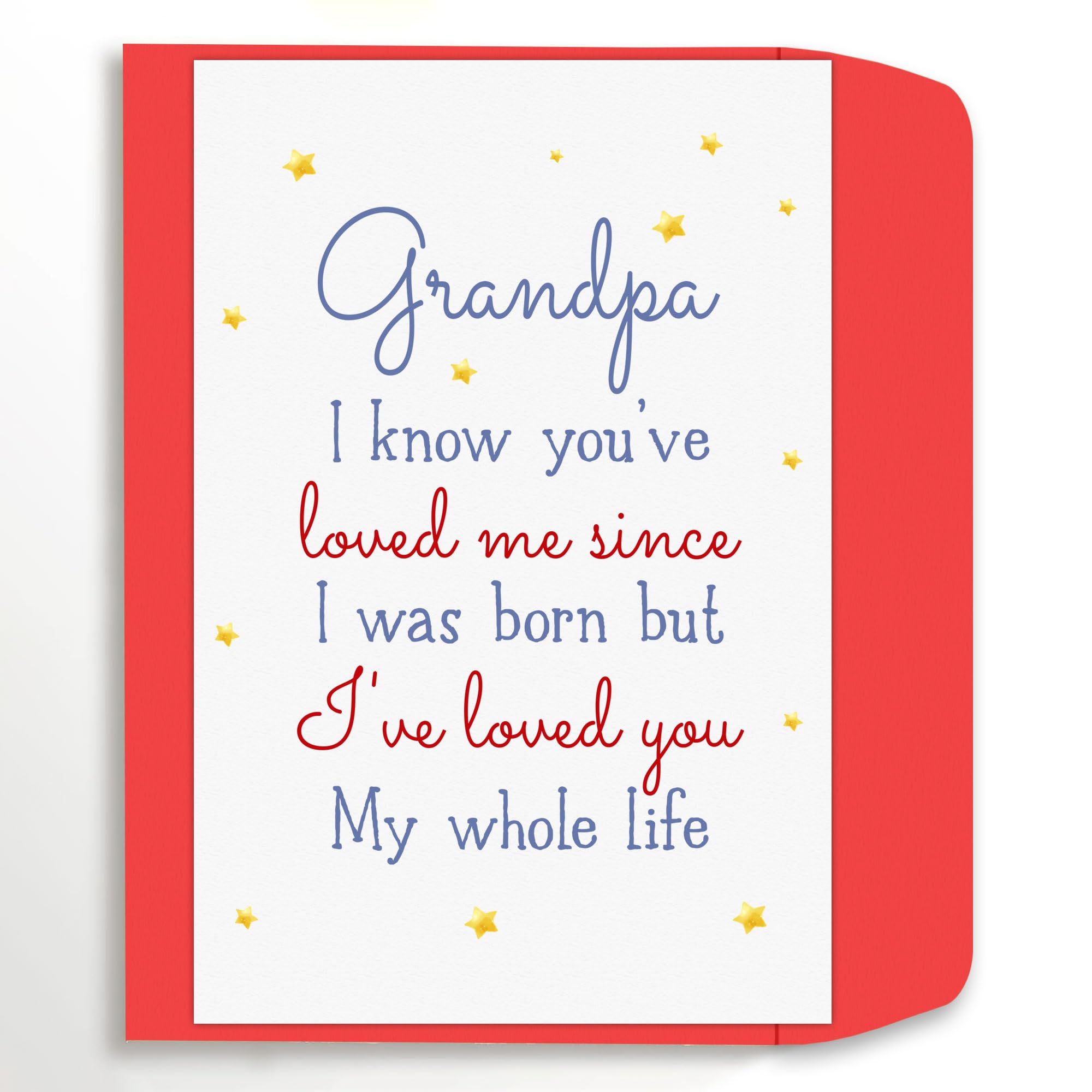 popmazingGrandpa I Know You've Loved Me Since - Birthday Card For Grandpa, Father's Day Card - Cute Birthday Card For Grandpa From Kids - New Grandpa Birthday Cards 5 x 7 inches
