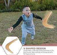 Vista 9 de Boomerang para niños y adultos: lanzar boomerangs en forma de V de retorno hecho a mano artesanal juguete de madera captura rápida para mujeres