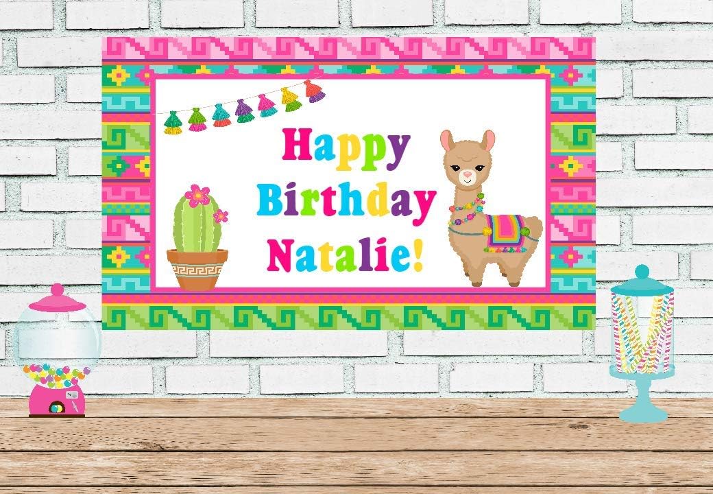 3x5 feet Llama Vinyl Banner Next Day Shipping