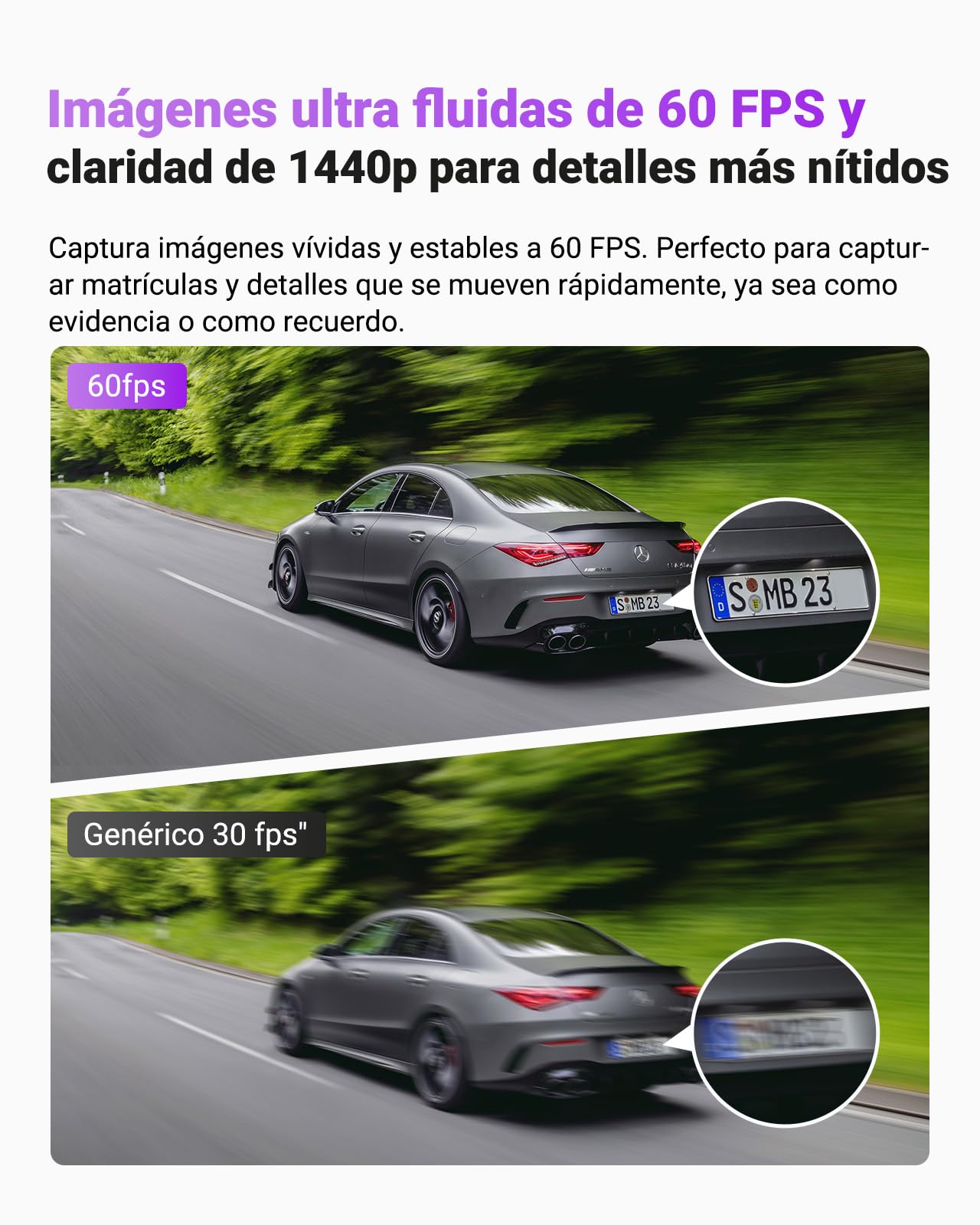 VANTRUE S1 Pro Cámara para Coche, 2,5K 60FPS, 5G WiFi GPS, ADAS, STARVIS 2, visión Nocturna Platepix, G-Sensor dashcam cámara Coche, Monitor de Aparcamiento 24H, Control por Voz & App, máx. 1 TB