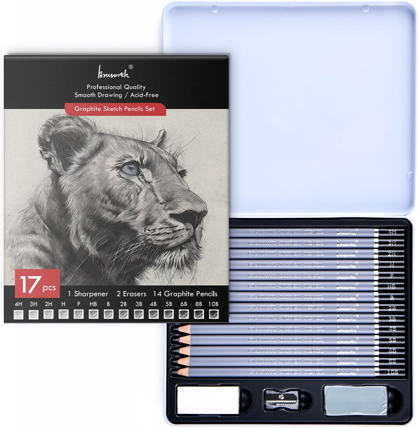 Brrth Profal Sketch Pencils for Ding Set - Graphite Pencils,