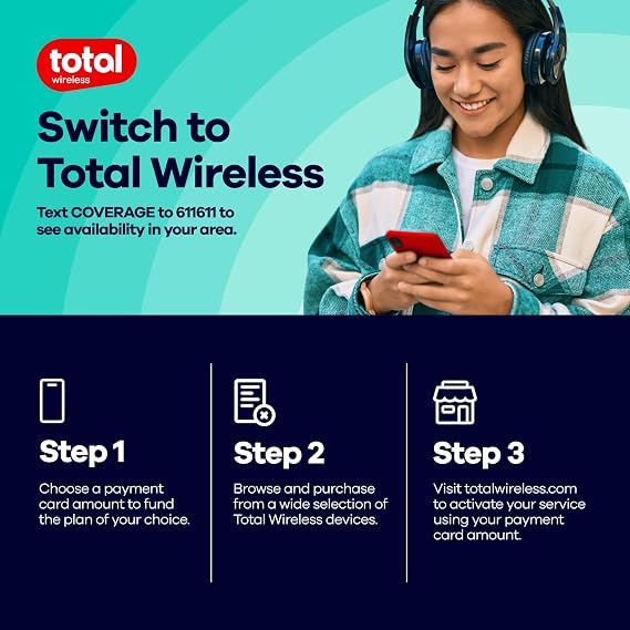 Total Wireless $100 Payment Card | Redeemable Value for Total Max 5G Plan