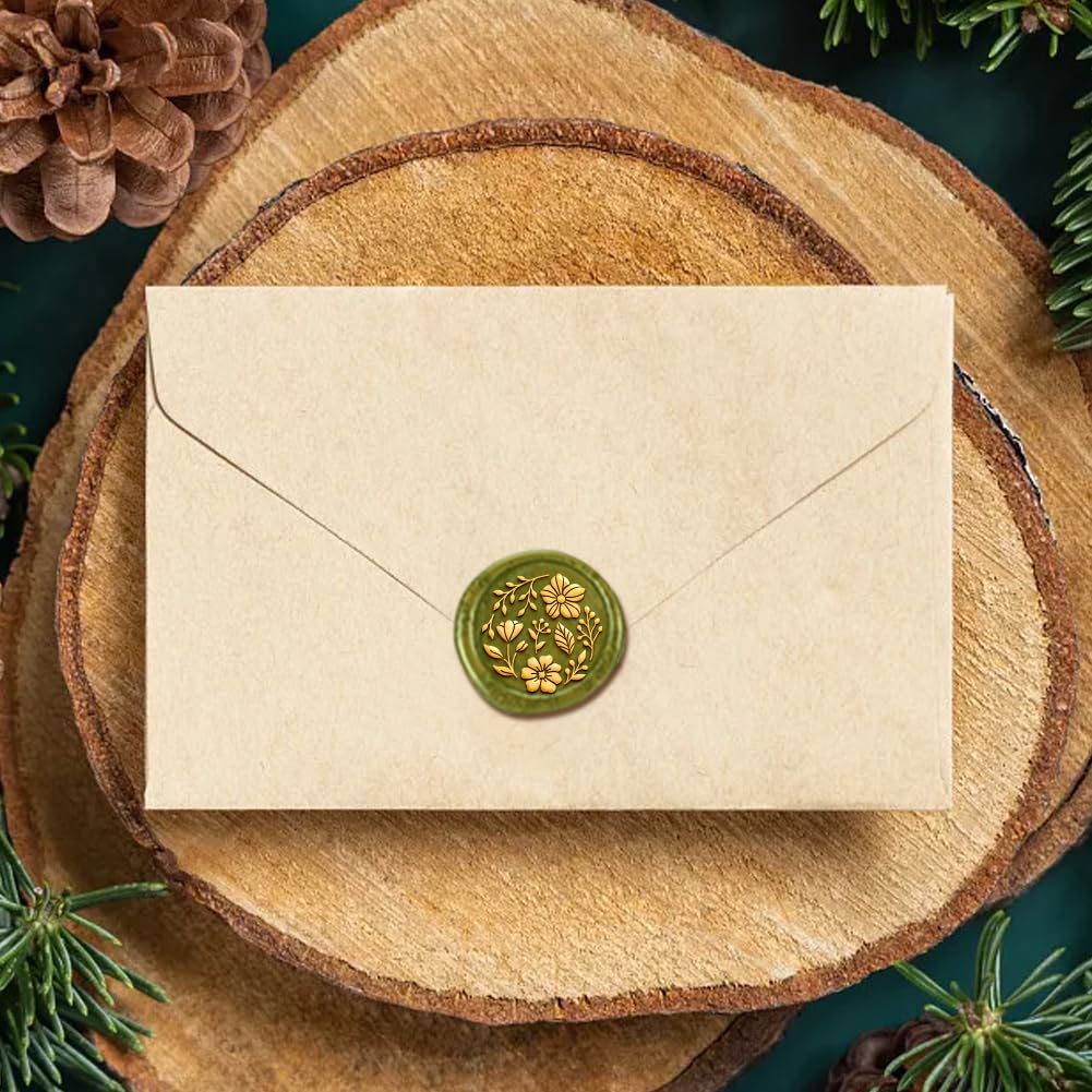 Forest Wax Seal Stamp Embossed Stamp Sealing Vintage Elegant Removable 1 Brass Wood Handle Wedding Invitations Envelopes Gift Packing Decoration Craft Adhe - View #8