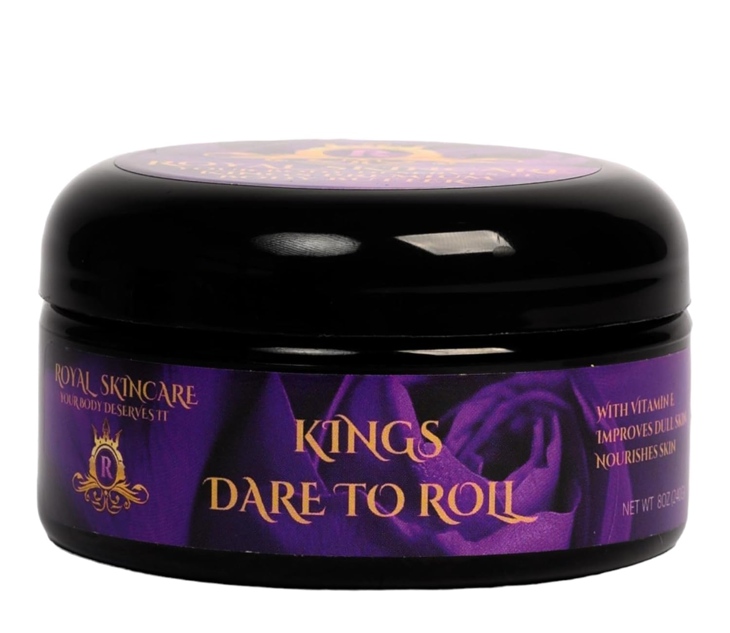 Dare To Roll, Royal Skincare Kings Premium Body Butter for Men - Hydrating Skincare for Men with Dry Skin, Uneven Skin Tone, Reducing Wrinkles, Restoring Skin Appearance, 8 oz, 12 oz (8 oz)