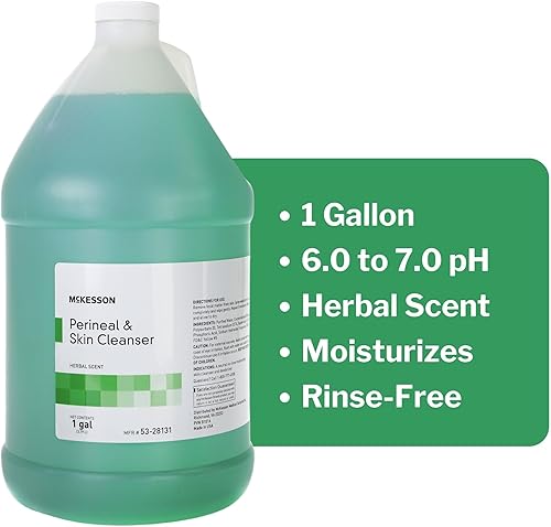 Miniatura 2 de McKesson Limpiador de piel perineal, 1 galón [paquete de 1] gel de baño sin enjuague para la incontinencia o el cuidado de la ostomía, aroma a