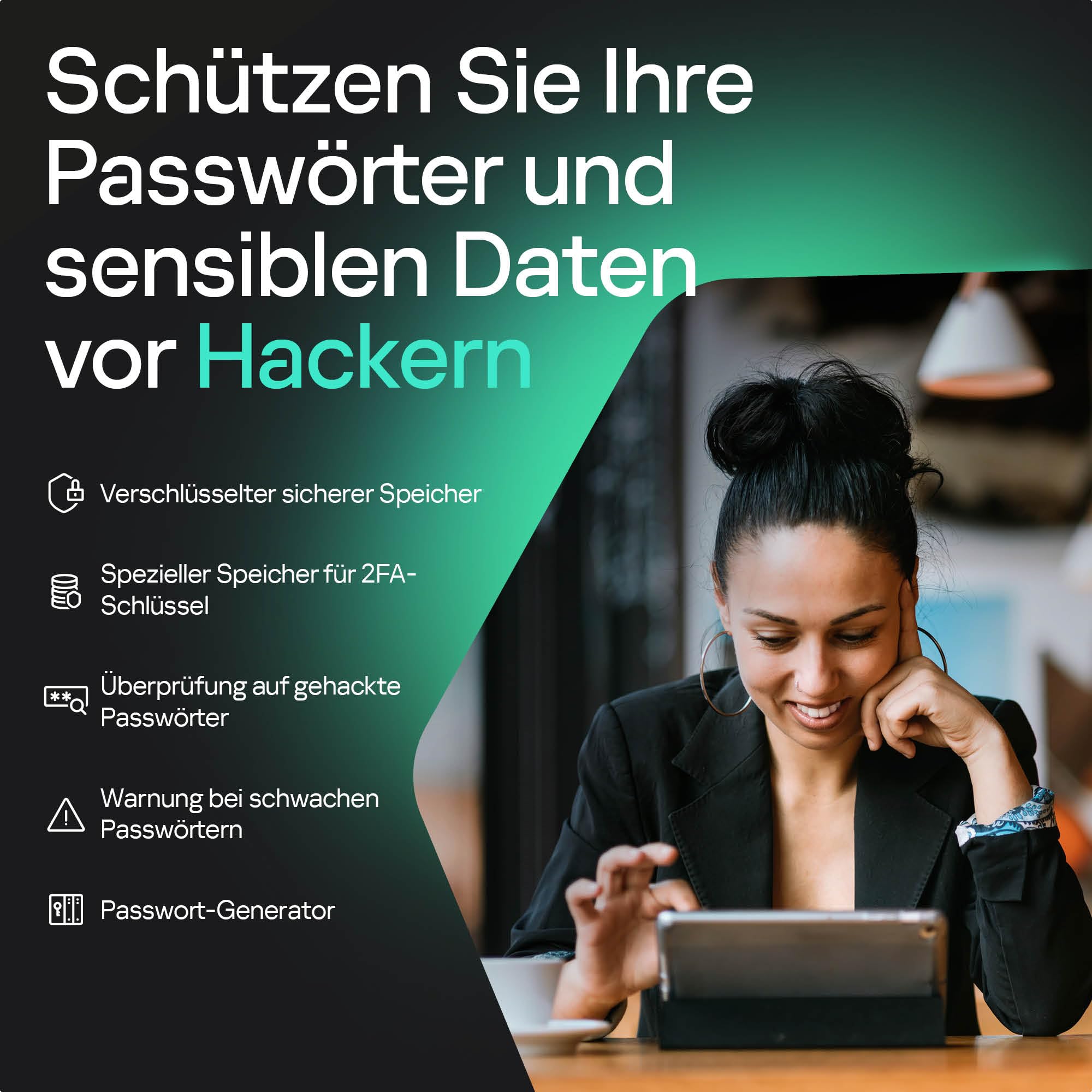 Kaspersky Password Manager | Unbeschränkte Anzahl von Geräten | 1 Benutzerkonto | 1 Jahr | PC/Mac/Android/iOS | Aktivierungscode per Email