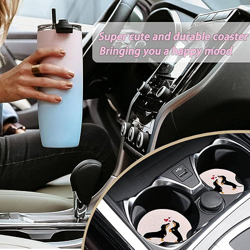 Miniatura 7 de Paquete de 2 posavasos de automóvil para portavasos de automóvil, diseño de cereza, tapete de goma antideslizante de tamaño universal de 2.75