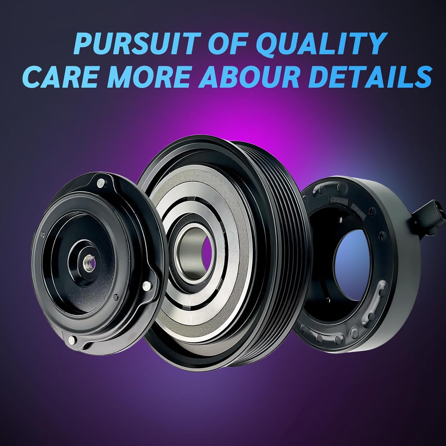 A/C Compressor Clutch Assembly Kit Pulley Coil Set for 2003-2008 Fit for Honda for Accord Odyssey Pilot for Acura TL MDX 3.2L 3.5L | Precision Fit