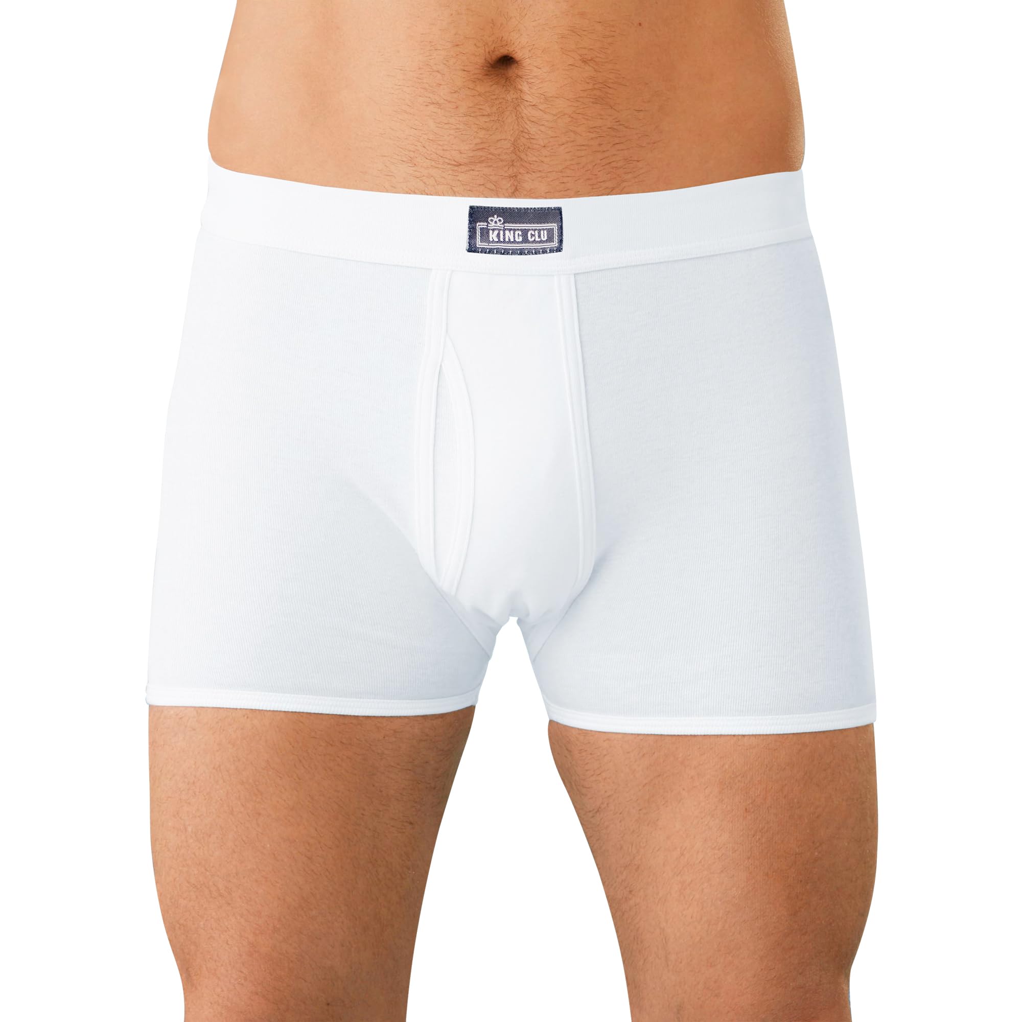 Men's 100% Cotton High Waist Regular Fit Solid Boxer Briefs Innerwear Long Trunks Plus Size Full Underwear-picture-32