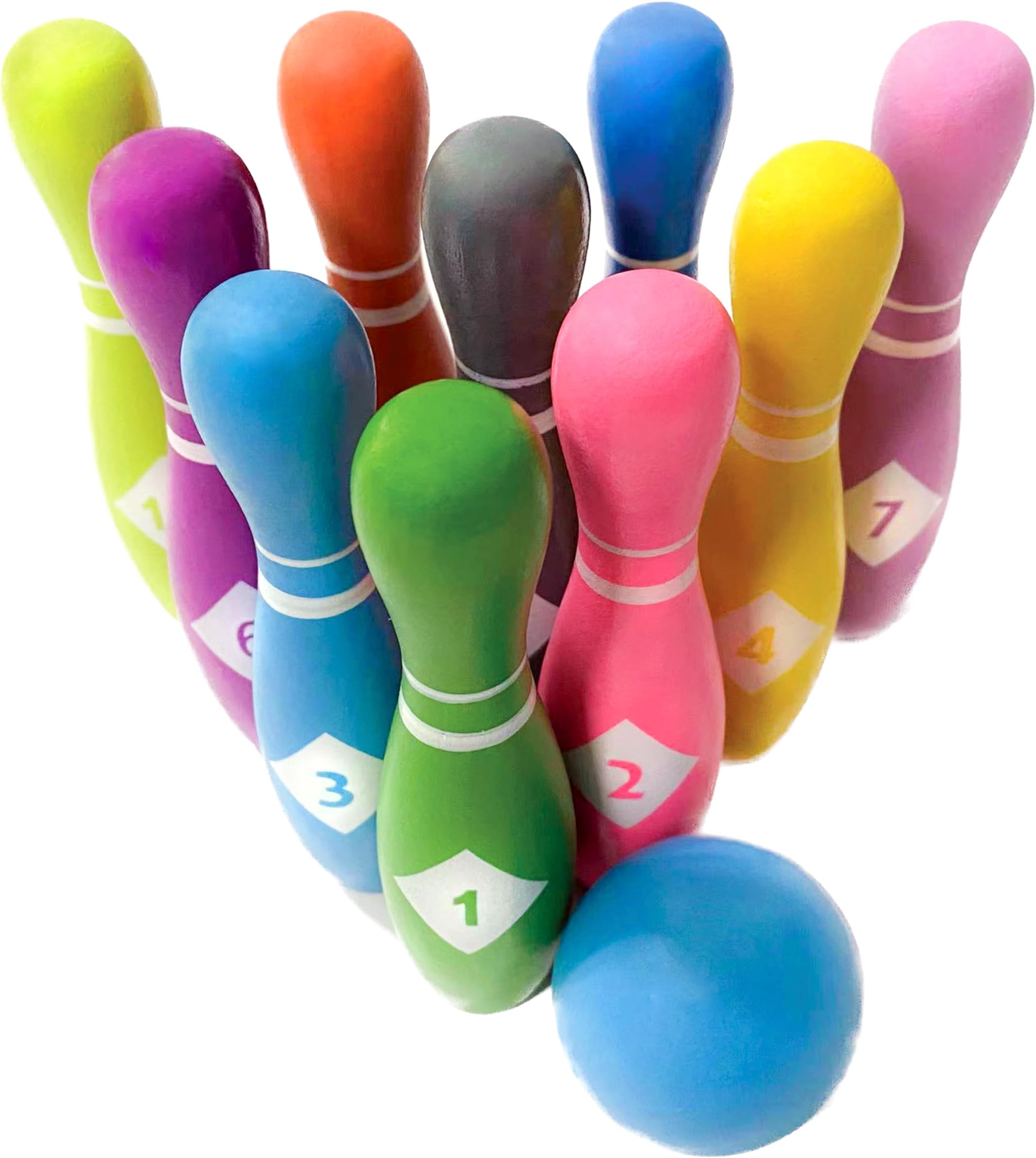 House of Marbles Premium Wooden Skittles Set, Classic Indoor and Outdoor Bowl...