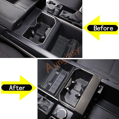 Miniatura 5 de Aunginsy Soporte para reposabrazos central de asiento delantero, cubierta de marco de taza compatible con Toyota TundraSequoia 2022-2025 para
