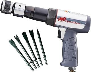 119MAXK Vibration Reduced Long-Barrel Air Hammer 5-Piece Chisel Set, 2,530 BPM, 3-1/2" Stroke, Round Shank