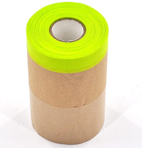 Miniatura 8 de Papel de enmascarar precintado para pintar cinta y papel para pintores, rollo de papel protector adhesivo de pintura para protección de automóviles
