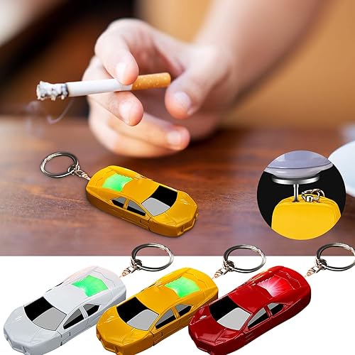 Encendedor de automóvil deportivo resistente al viento, mini encendedor de gas multiusos, encendedor de butano resistente al viento con diseño de