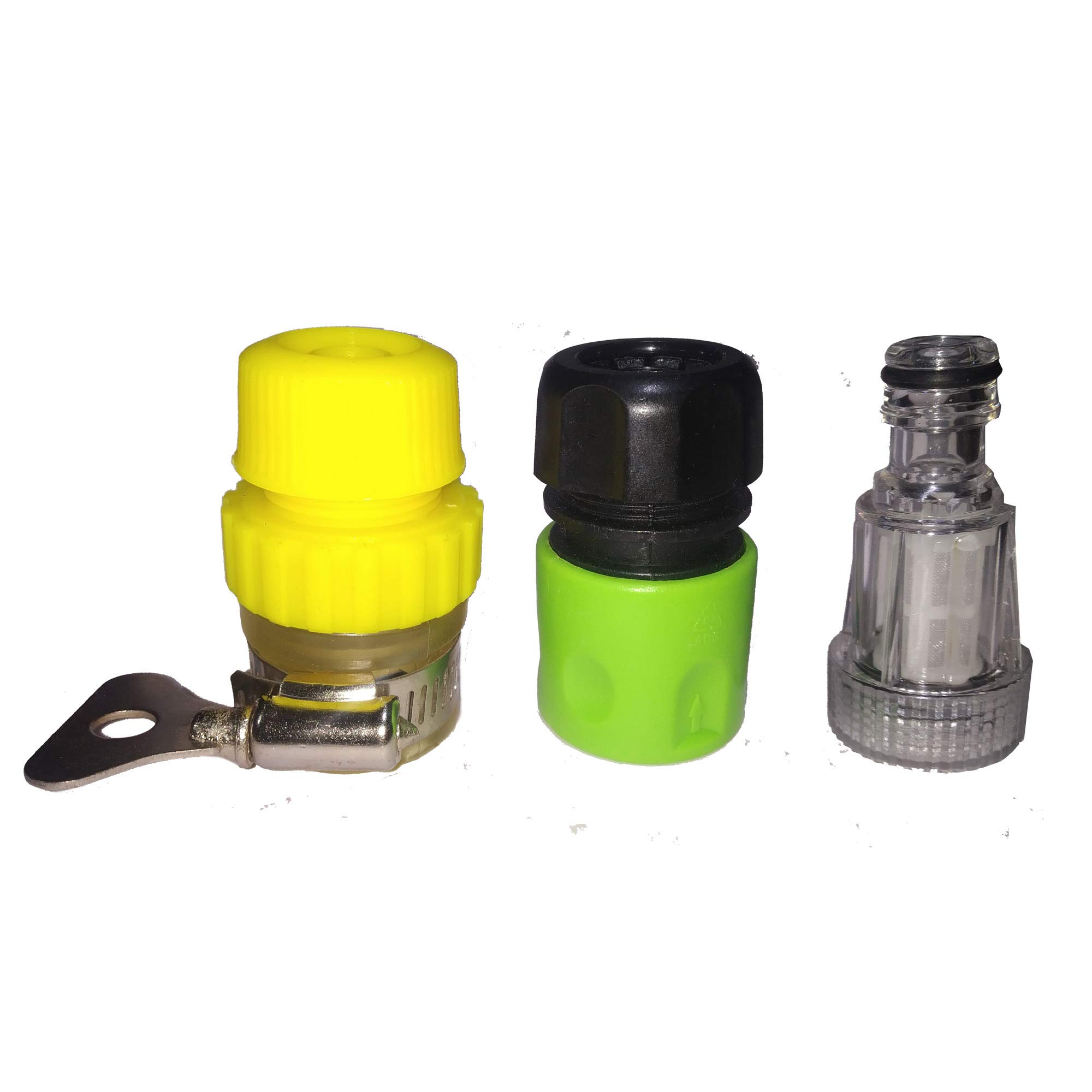 REAL LIFE SOLUTION3 Pcs Quick Connector Kit - 1 Pc Water Filter, 1 Pc Quick Connector and 1 Pc Tap Connector Pressure Washer Accessory, (Suitable for Pressure Washers) Color : Multicolor Qty : 1 Set