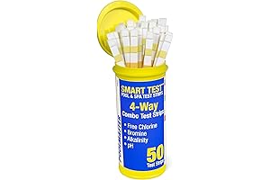 Poolmaster Smart Test 4-Way Test Strips for Pools and Spas - 50 Count