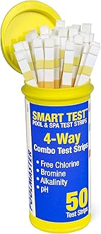 Poolmaster 22211 Smart Test 4-Way Pool and Spa Test Strips - 50ct